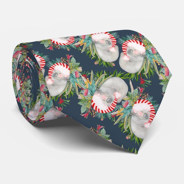Koala jul Blue Neck Tie Slips (Rullad)