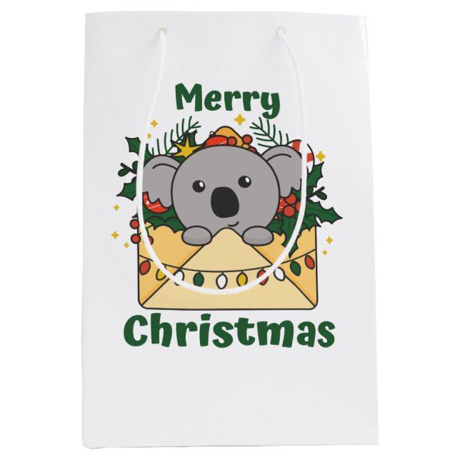 Koala jul Brev Winter Animals Koalas (Framsidan)
