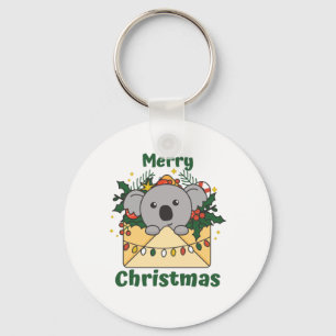 Koala jul Brev Winter Animals Koalas Nyckelring