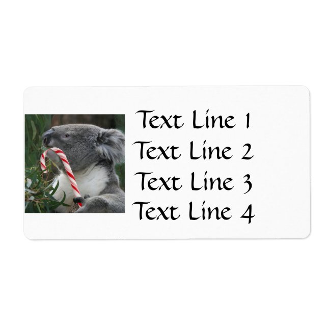 Koala jul Candy cane Fraktsedel (Framsidan)