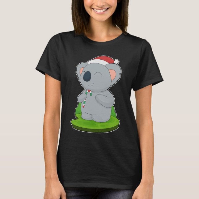 Koala jul Candy cane T Shirt (Framsida)