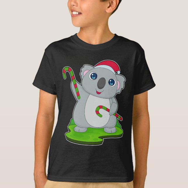 Koala jul Candy cane T Shirt (Framsida)