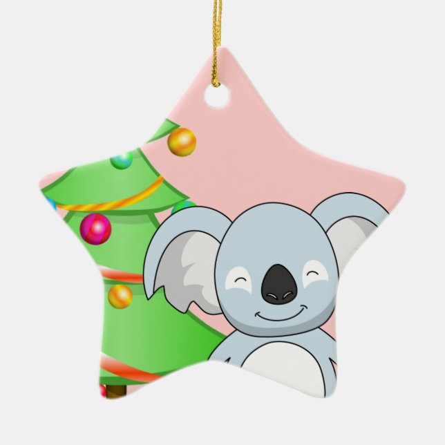Koala jul julgransprydnad keramik (Framsidan)