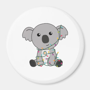 Koala jul Snö Winter Animals Koalas Magnet