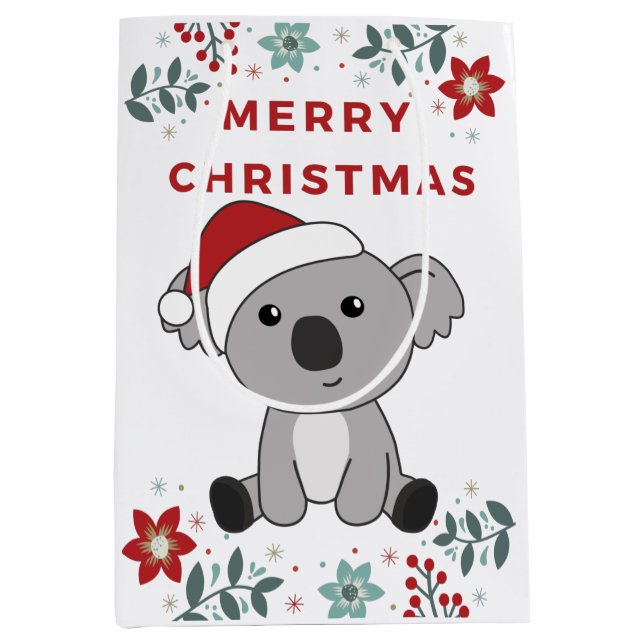 Koala jul Snö Winter Animals Koalas Medium (Framsidan)