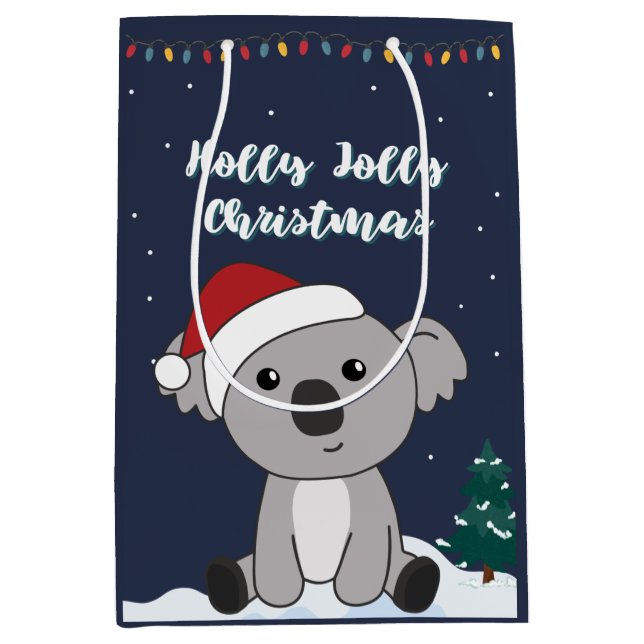 Koala jul Snö Winter Animals Koalas Medium (Framsidan)