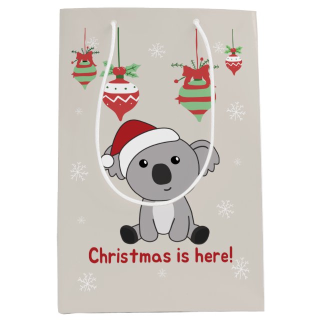 Koala jul Snö Winter Animals Koalas Medium (Framsidan)
