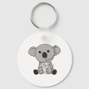 Koala jul Snö Winter Animals Koalas Nyckelring