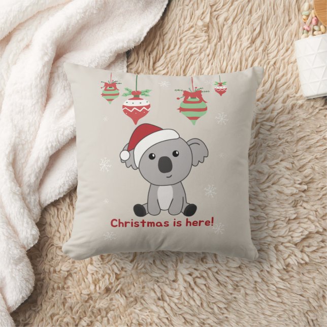 Koala jul Snö Winter Animals Koalas Throw P Kudde (Filt)