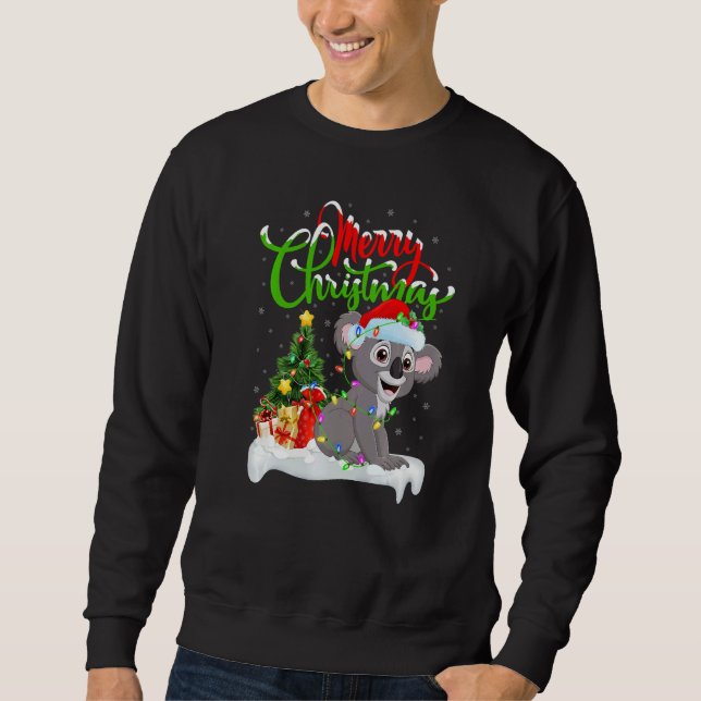 Koala juldekorationer Tomte Koala jul Lång Ärmad Tröja (Framsida)