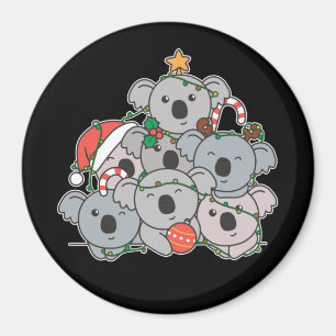 Koala Julgran Funny Animal jul Magnet