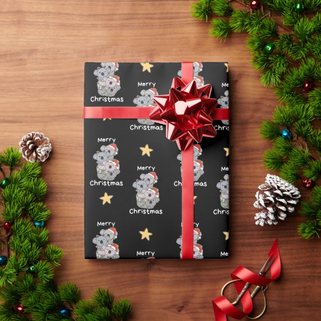 Koala Julgran jul Animals Koalas Presentpapper (Julgåva)