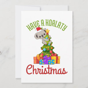Koala julgran Söt julskämt  Julkort