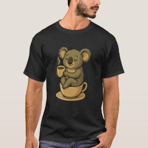 Koala kaffekopp Espresso Avslappnad Rolig Morgon T Shirt