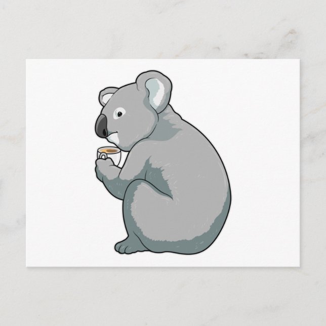 Koala kaffekopp vykort (Framsida)