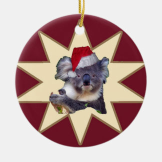 Koala- & kakaduajulprydnad julgransprydnad keramik