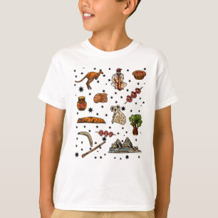 Koala Kangaroo Australiendagen Mönster T Shirt