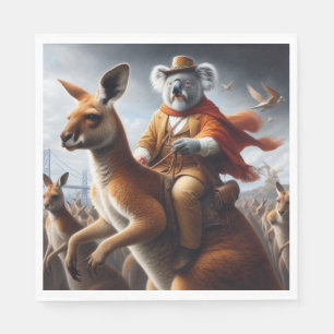 Koala Känguru Ryttare Pappersservett