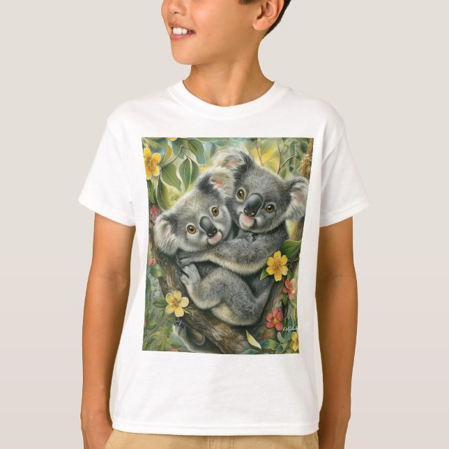 Koala Kärlek Kids T Shirt (Framsida)