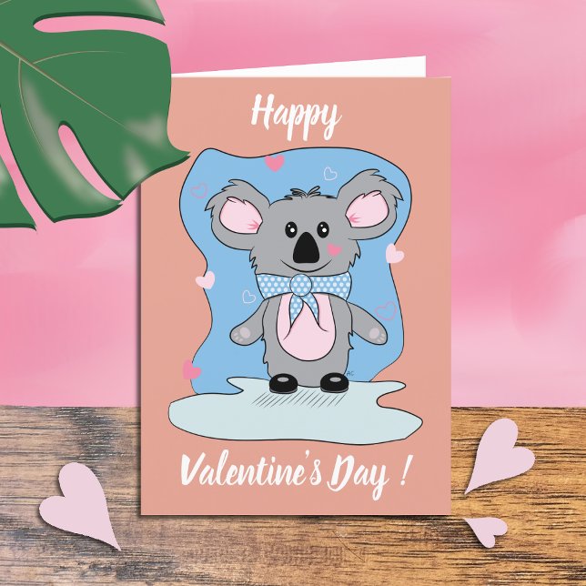 Koala Kid Valentines dagskort Helgkort (Skapare uppladdad)