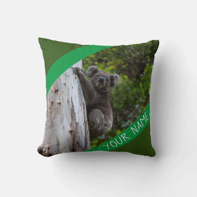 Koala klättning A Träd Australien Kudde (Framsida)