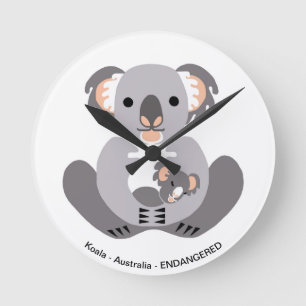 Koala - klockan 22 rund klocka