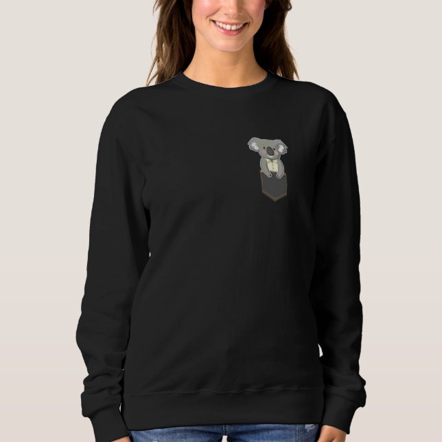 Koala Koala Björn I Bröstficka Söt T Shirt (Framsida)