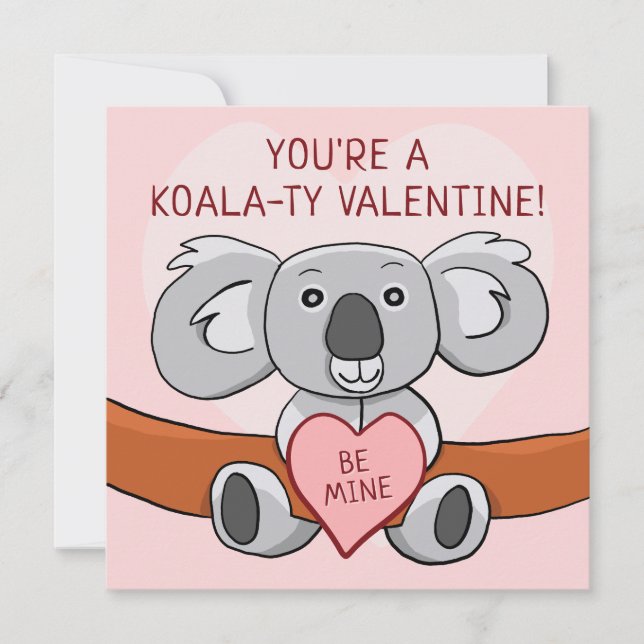 Koala Koality be Mine Valentines day Card (Framsida)