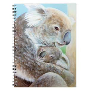 "Koala-kram" porträtt fint konstanteckningsblock Anteckningsbok