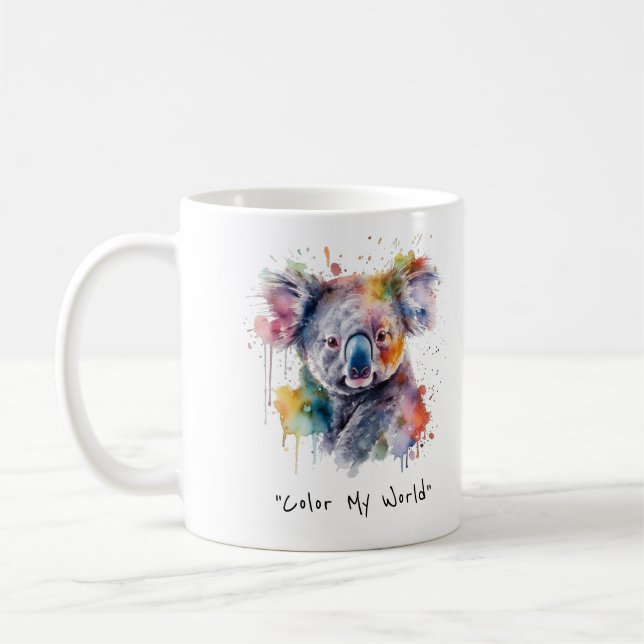 Koala Kramar i Färg, anpassad Kaffemugg (Vänster)