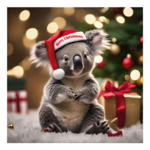 "Koala Kris Kringle: jul ner under" Fototryck