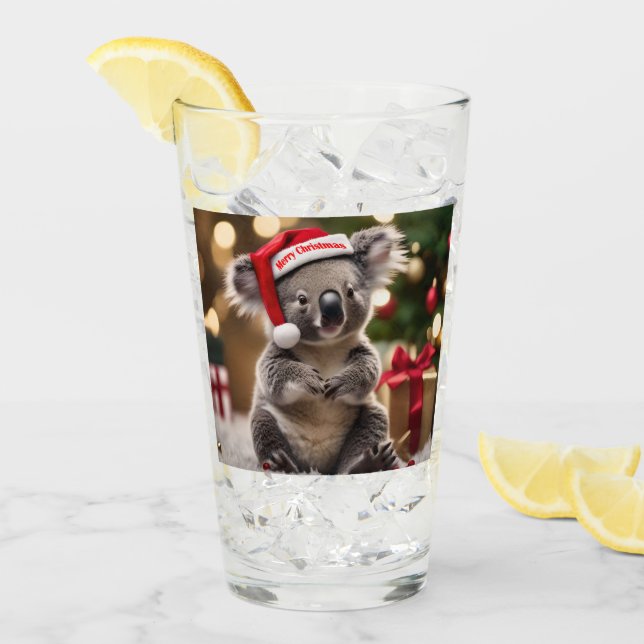 "Koala Kris Kringle: jul ner under" Glaskopp (Framsida Ice)