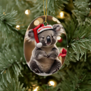 "Koala Kris Kringle: jul ner under" Julgransprydnad Keramik