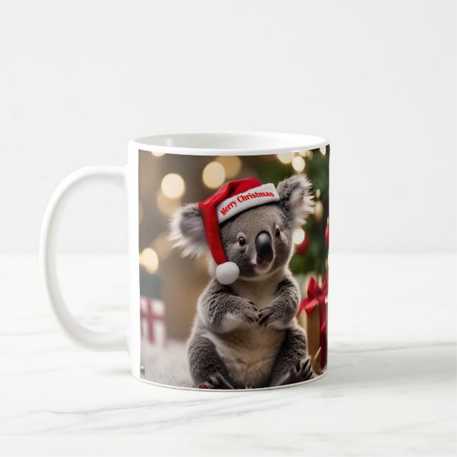 "Koala Kris Kringle: jul ner under" Kaffemugg (Vänster)