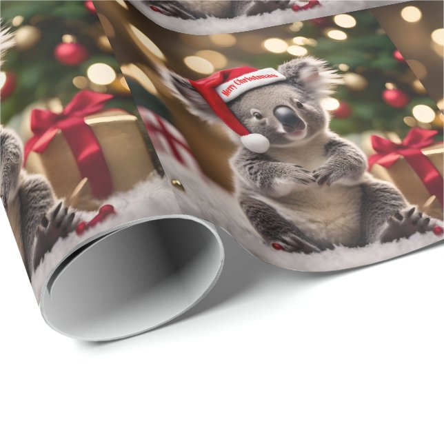 "Koala Kris Kringle: jul ner under" Presentpapper (Rullad Hörn)