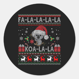 Koala-la-Cute Koala Bear Australian God Jul U Runt Klistermärke