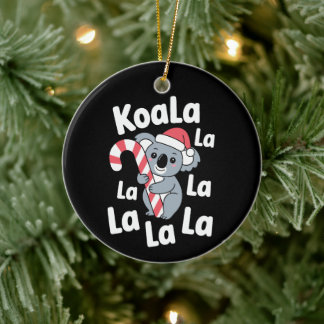 Koala La julen tomte hatt pepparkaka jul Julgransprydnad Keramik