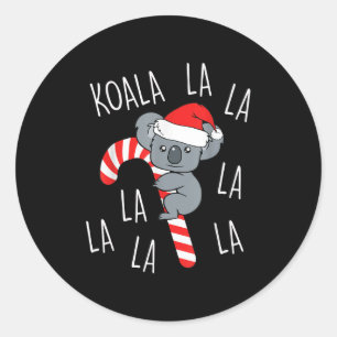 Koala La La La - Aussie jul puns rolig australiens Runt Klistermärke