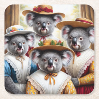 Koala Little Women Underlägg Papper Kvadrat