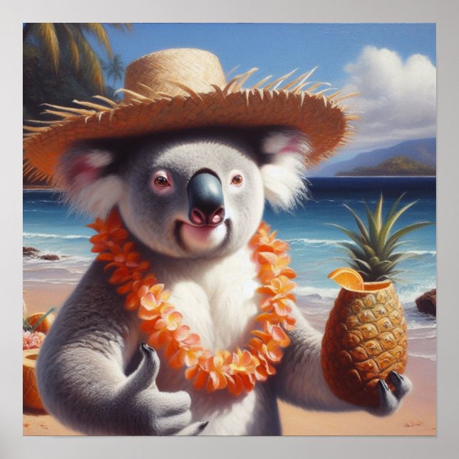 Koala Luau Poster (Framsidan)
