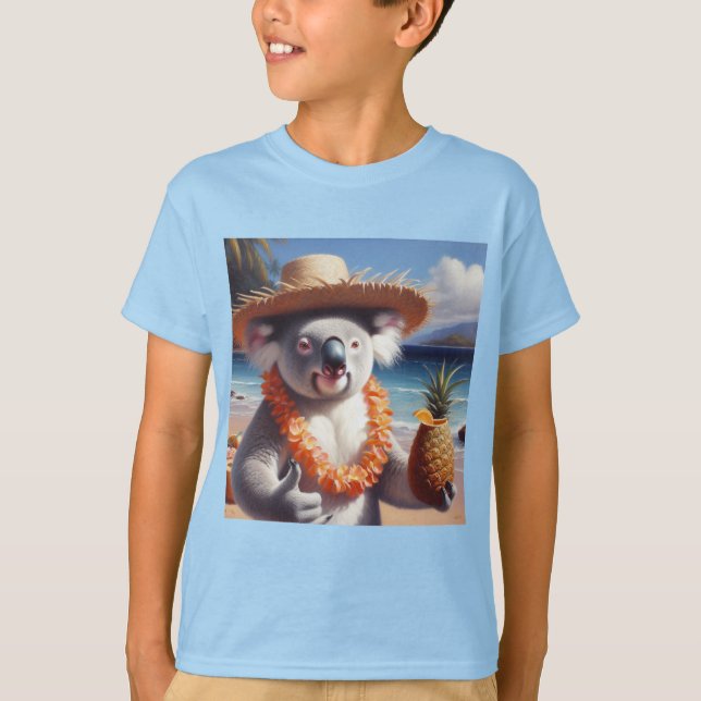 Koala Luau T Shirt (Framsida)