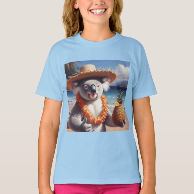 Koala Luau T Shirt (Framsida)