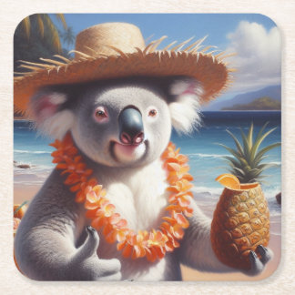 Koala Luau Underlägg Papper Kvadrat