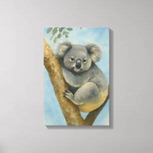 Koala Lugn - Watercolor Wildlife Canvastryck