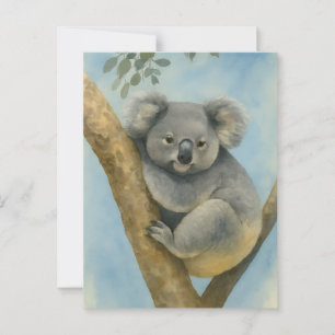 Koala Lugn - Watercolor Wildlife Vykort