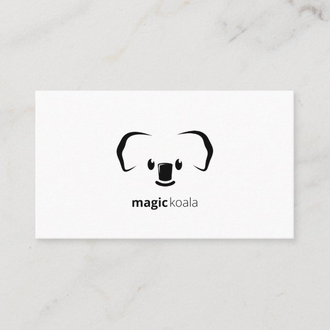 Koala Magic Modern Cute Animal Visitkort (Framsida)