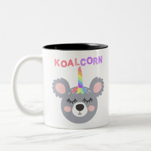 koala maj björn med regnbåge Coola Koala Två-Tonad Mugg