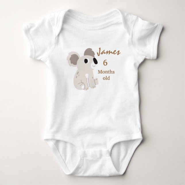 Koala märkesmånad födelsedag  t shirt (Framsida)