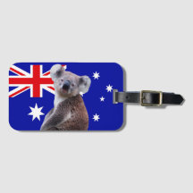 Koala med Australian Flagga Background