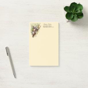 Koala med baby vattenolor post-it block
